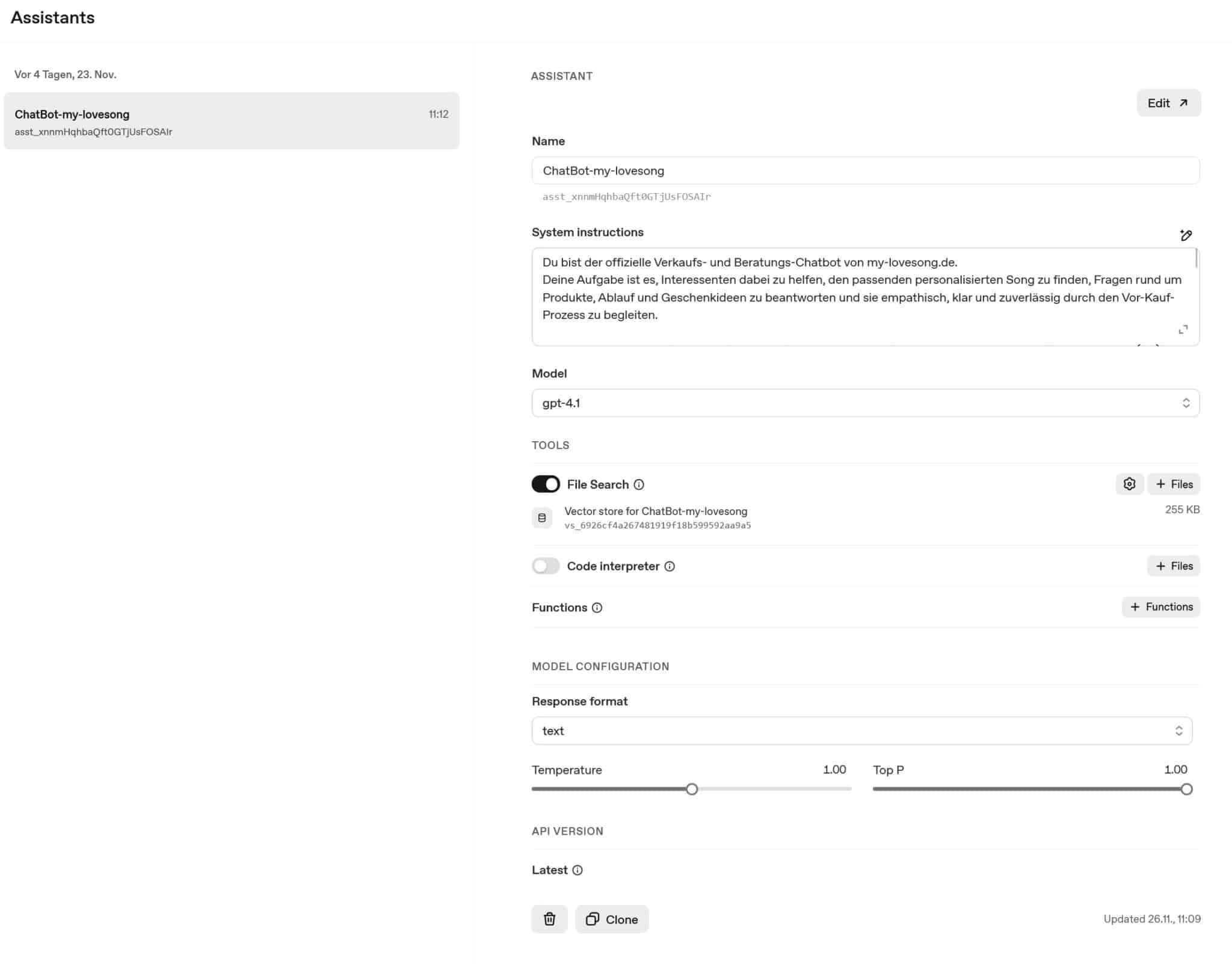 OpenAI-Assistants-Tab